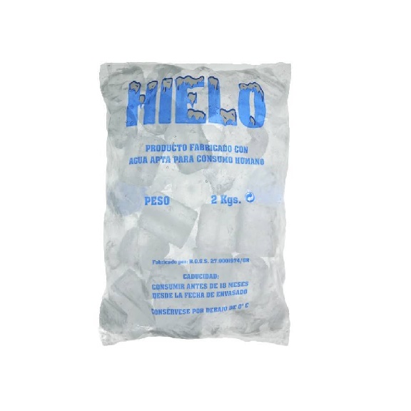 HIELO EN CUBITOS  BOLSA 2 KILOS