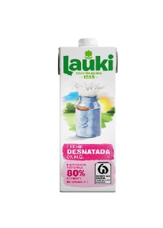 LECHE LAUKI DESNATADA 1 L. BRIK