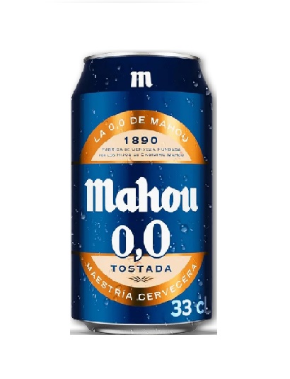 MAHOU CERVEZA TOSTADA 0;0 LATA